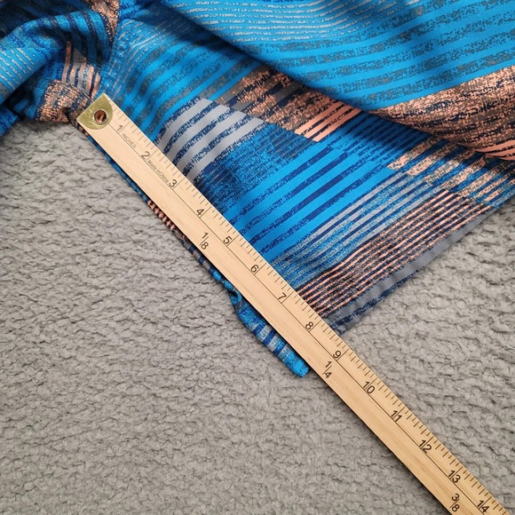 Nike Shorts Mens Large Blue Swim Trunks Lined Striped Geometric Swoosh Logo - Picture 14 of 14